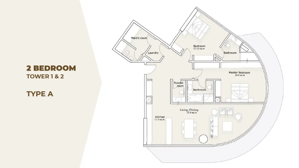 2 BR - Type B